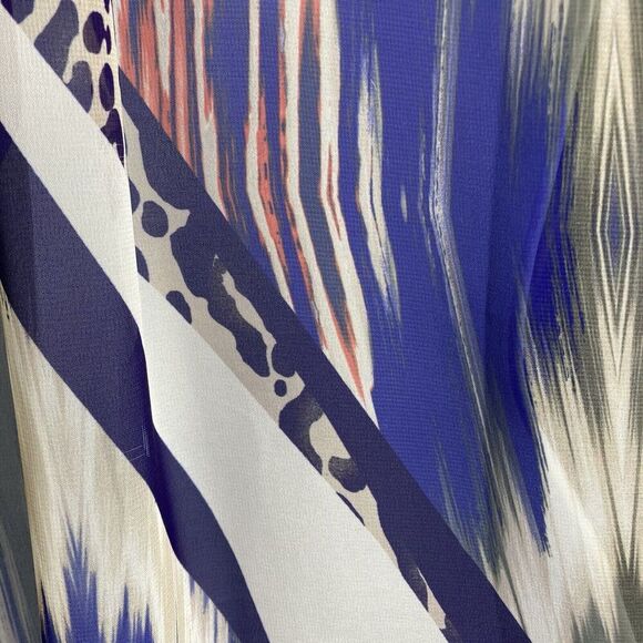 Chico's Women's‎ Swirls Apryl Shirt Size 1 Medium Flowy Oversized Art To Wear - Picture 3 of 12